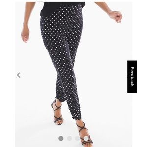 Chico’s Polka Dot Skimmer Pants, size 1.5 (10)